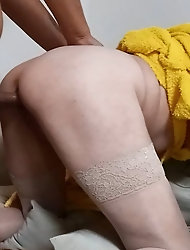 Skinny mature anal Asian MILF from India fucked ass by BWC